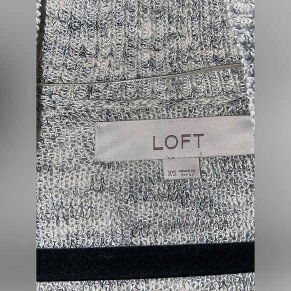 LOFT Women's XS Gray Open Front Sweater Cardigan - Picture 2 of 4